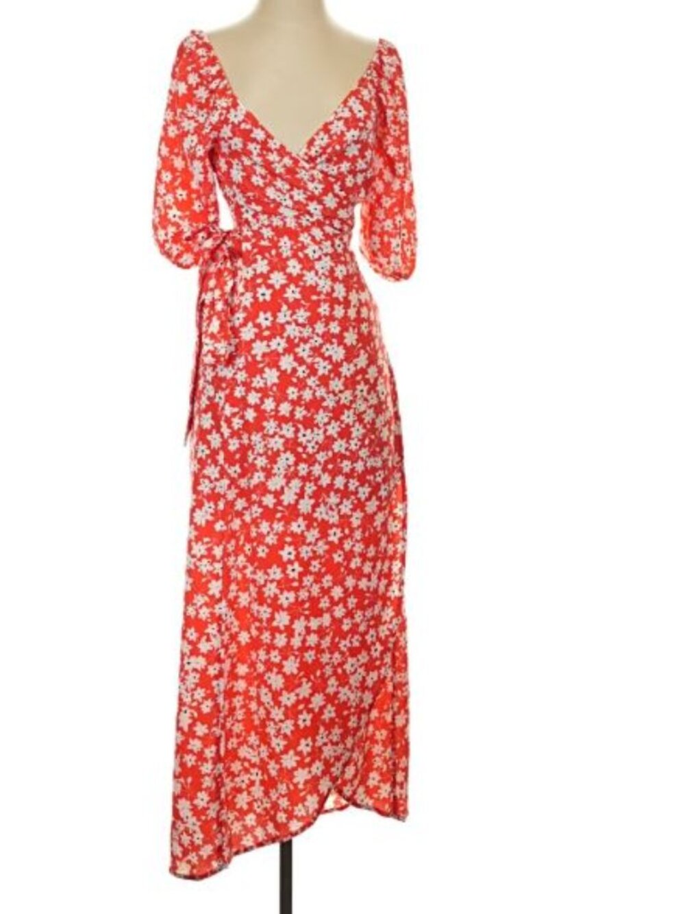 🍓 Leith Floral Print Midi Wrap Dress